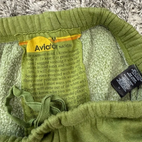 Aviator Nation Green and Black Sweatpants - Picture 4 of 6